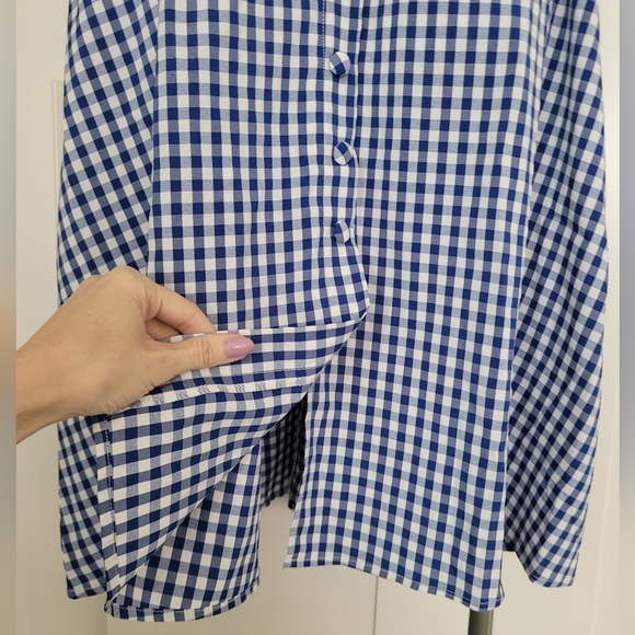 NWOT Blue & White Collectif Eyelet Trim Giulietta Mini Gingham Print Dress - Picture 11 of 14
